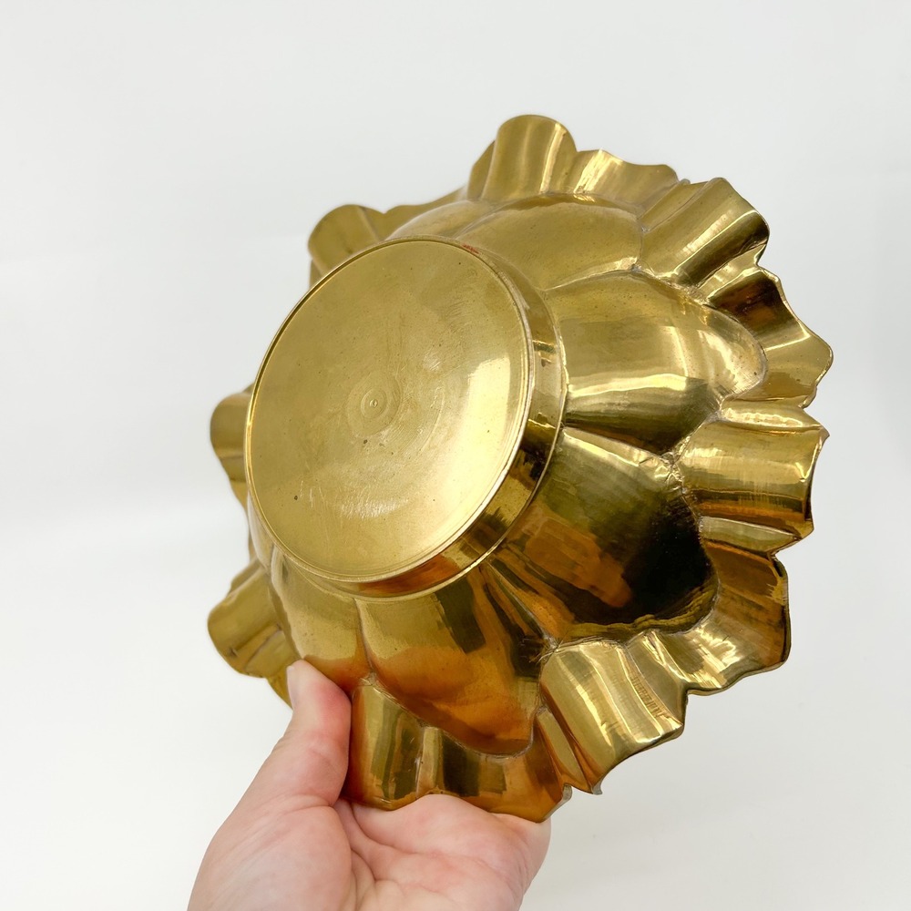Vintage Brass Gold Tone Cigar Ashtray Mid Century Star Burst Hollywood Regency - Picture 10 of 16